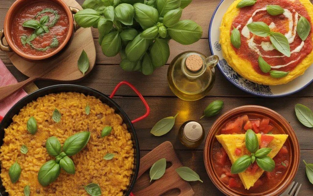 Basil in Spanish Food