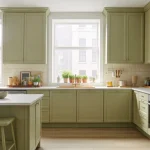 Sage green kitchen cabinets​